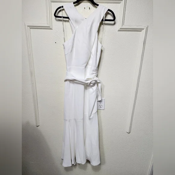 Sachin & Babi Naomi Halter Asymmetric Midi Ivory Dress 10 Wedding Party Formal - Picture 5 of 10